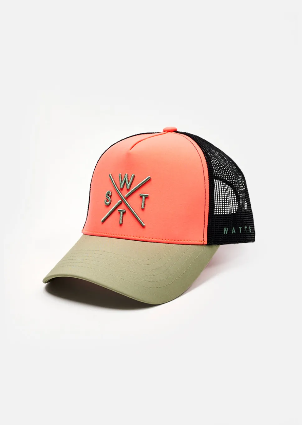 Casquette R-Tribe - Fluo Corail / Olive