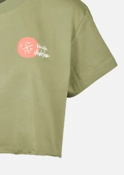 Crop T-shirt CARMEL - OLIVE