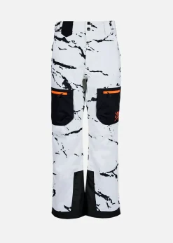 Pantalon de ski junior X-JIB - Camouflage Blanc