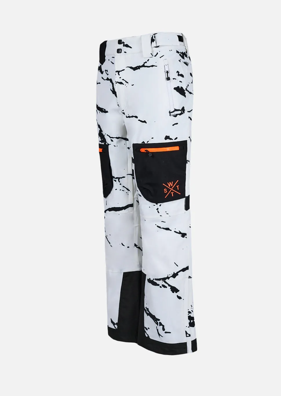 Pantalon de ski junior X-JIB - Camouflage Blanc