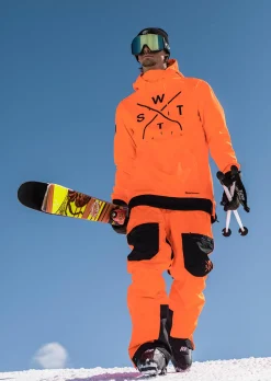 Pantalon de ski X Jib - Orange Fluo