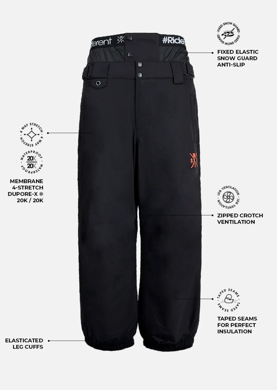 Pantalon de ski X-Japan - Noir