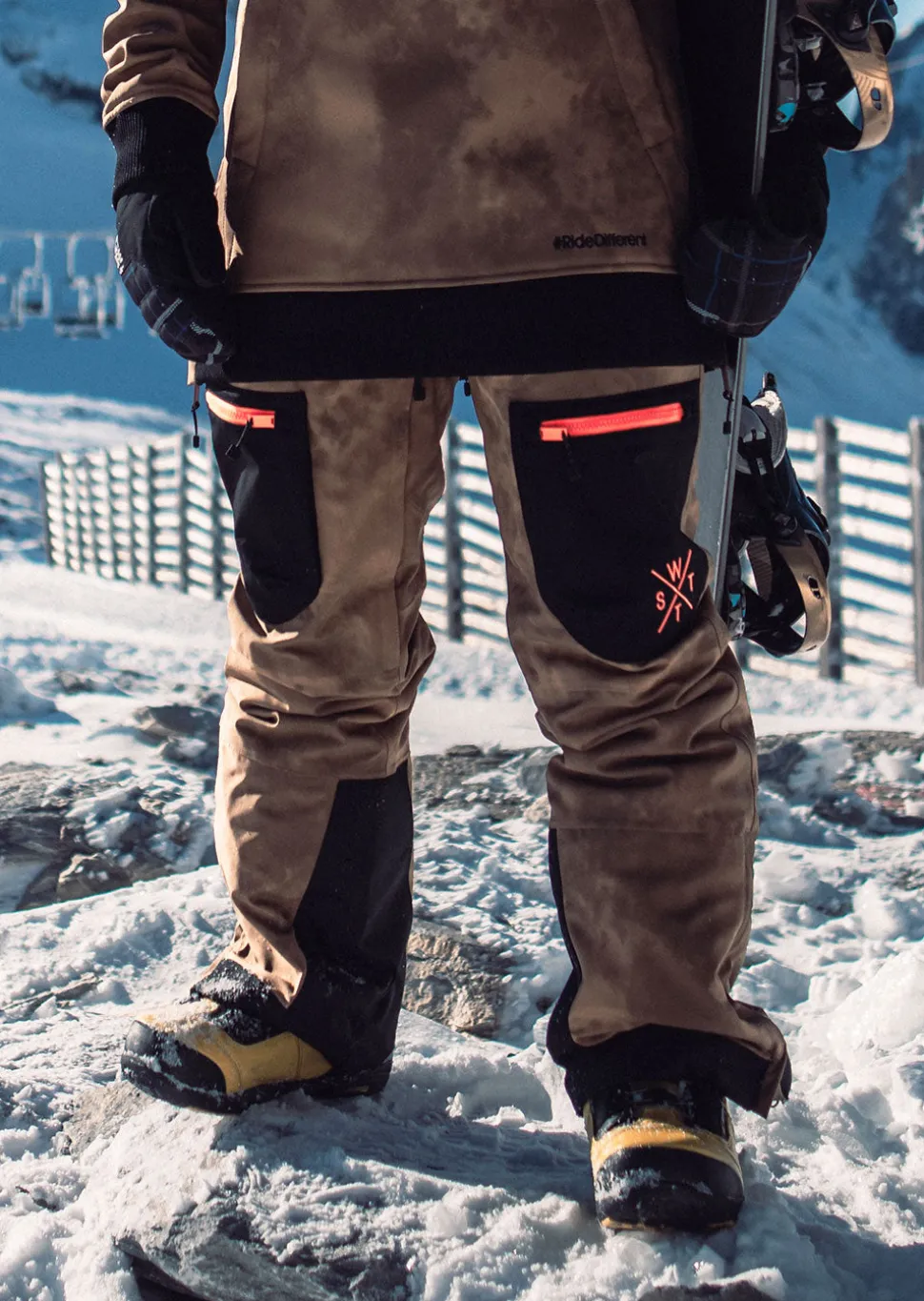 Pantalon de ski X-Jib - Marron Tie and Dye