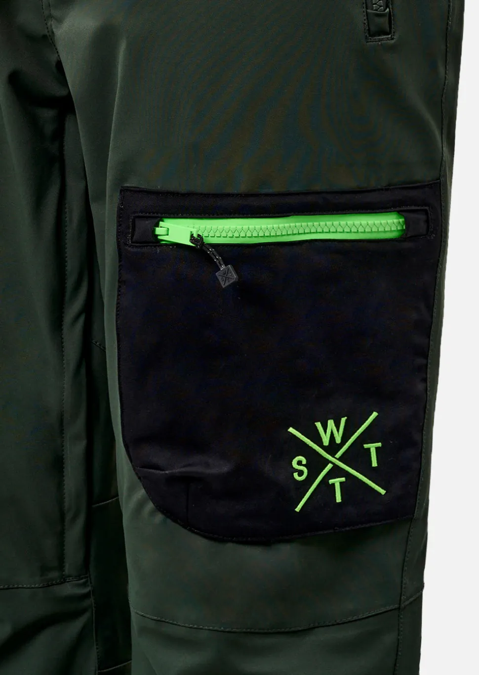 Pantalon de ski X-Jib - Vert Foncé et Vert Fluo