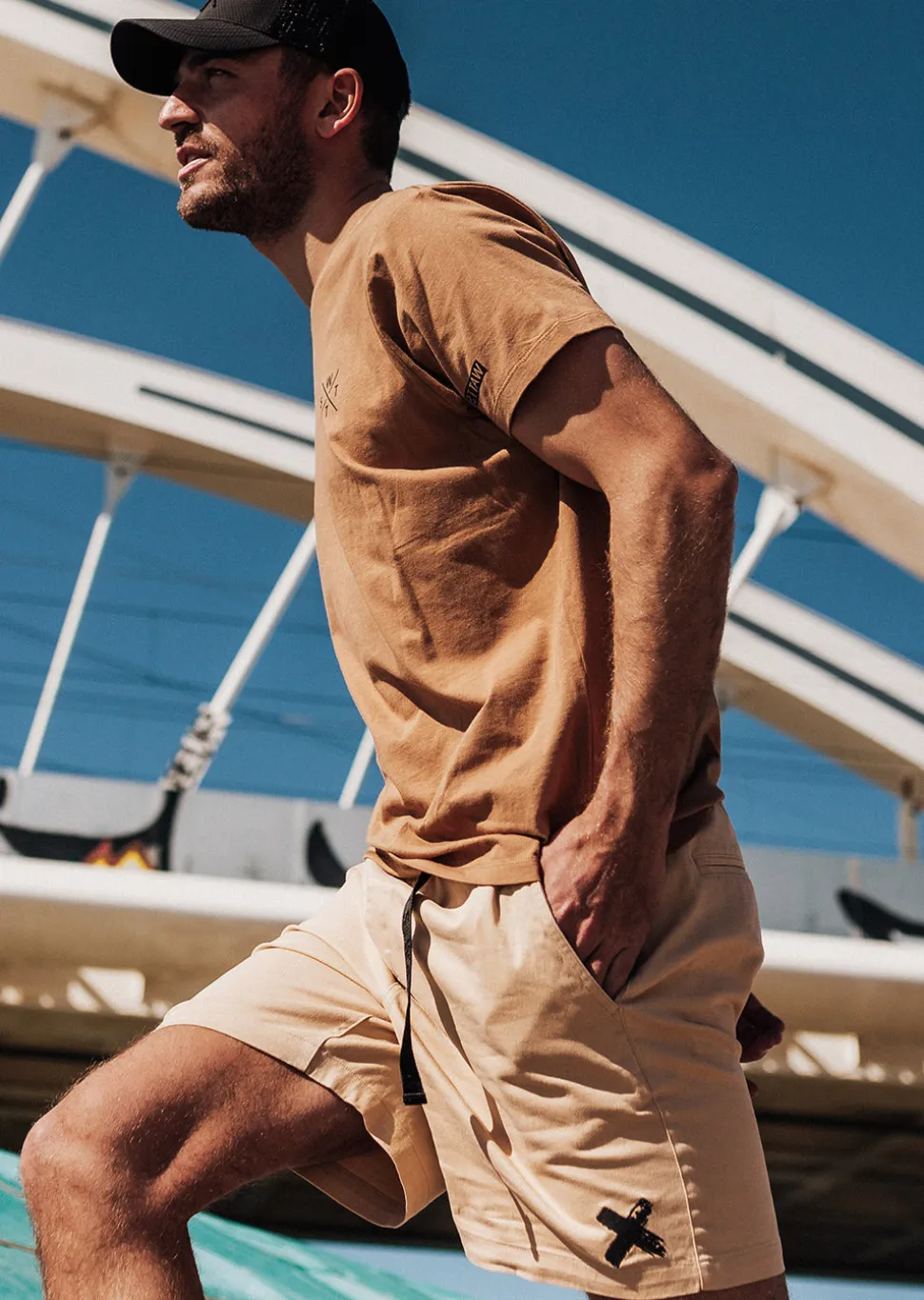 Short en coton Edge - Beige