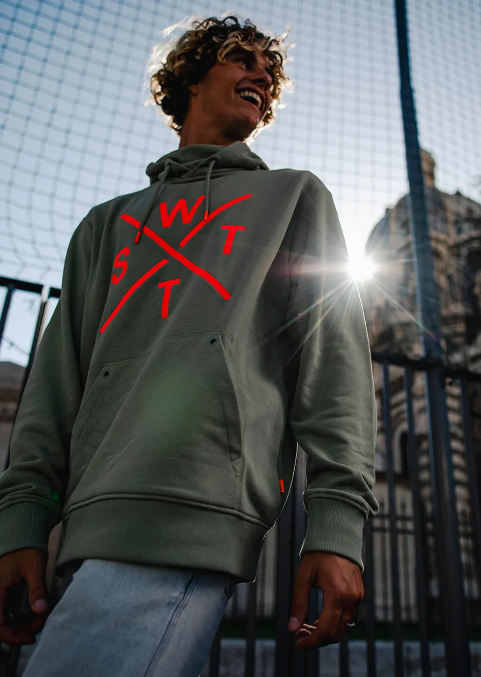 Sweat à Capuche Spray - Olive