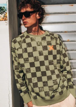 Sweat X-CHESS - RETRO OLIVE