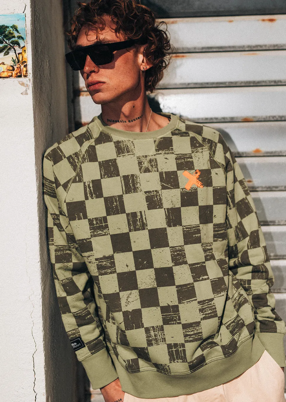 Sweat X-CHESS - RETRO OLIVE