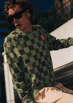 Sweat X-CHESS - RETRO OLIVE