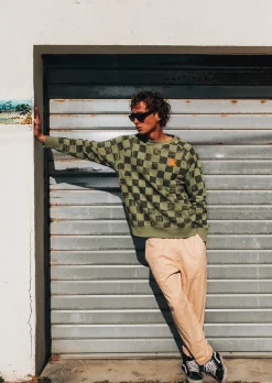 Sweat X-CHESS - RETRO OLIVE