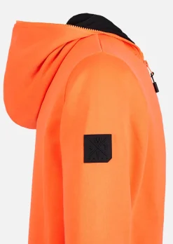 Sweat zip à capuche Blunt - Orange Fluo
