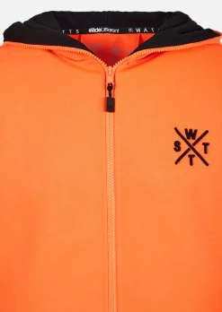 Sweat zip à capuche Blunt - Orange Fluo
