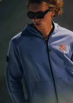 Sweat zip à capuche Blunt - Bleu Denim