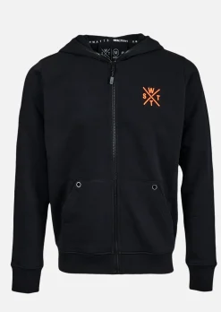 Sweat zip à capuche Blunt - Noir / Orange Fluo