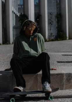 Sweat zip à capuche Blunt - Olive