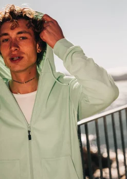 Sweat zip capuche UPWARD - VERT PASTEL