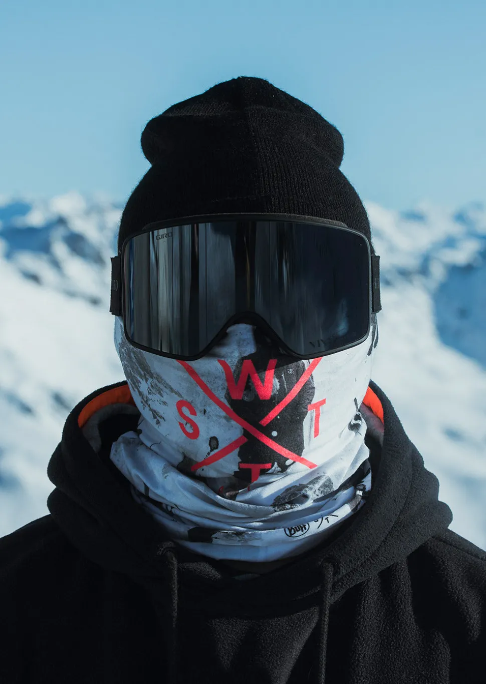 Tour de cou Fox x Kevin Rolland - Imprimé Noir & Blanc