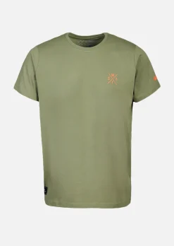 T-shirt WATTS01 - OLIVE / ORANGE