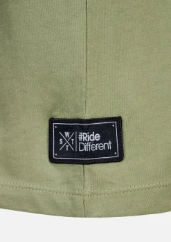 T-shirt WATTS01 - OLIVE / ORANGE