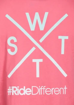 T-shirt WATTSADN - FLUO PINK / ICE BLUE