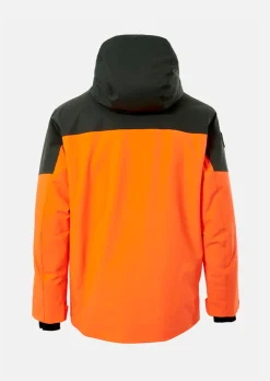 Veste de ski Storm - Orange Fluo et Vert Sapin