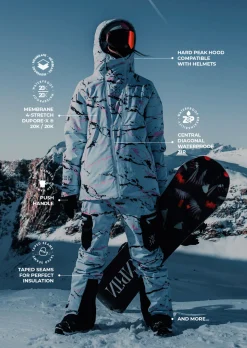 Veste de ski Venom-G - Camouflage Bleu Clair