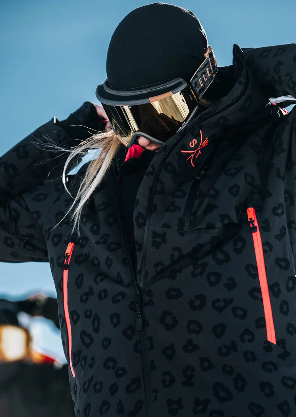 Veste de ski Venom-G - Imprimé Léopard Noir
