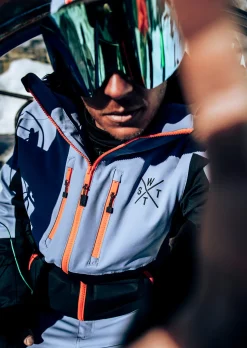 Veste de ski X-Blow - Bleu Gris