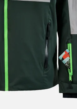 Veste de ski X-Blow - Gris Tie and Dye et Vert Fluo