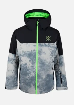 Veste de ski X-Gamma - Gris Tie and Dye et Vert Fluo