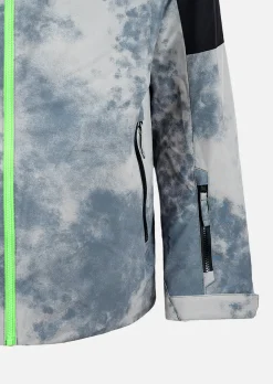 Veste de ski X-Gamma - Gris Tie and Dye et Vert Fluo