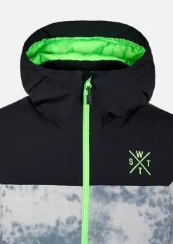 Veste de ski X-Gamma - Gris Tie and Dye et Vert Fluo
