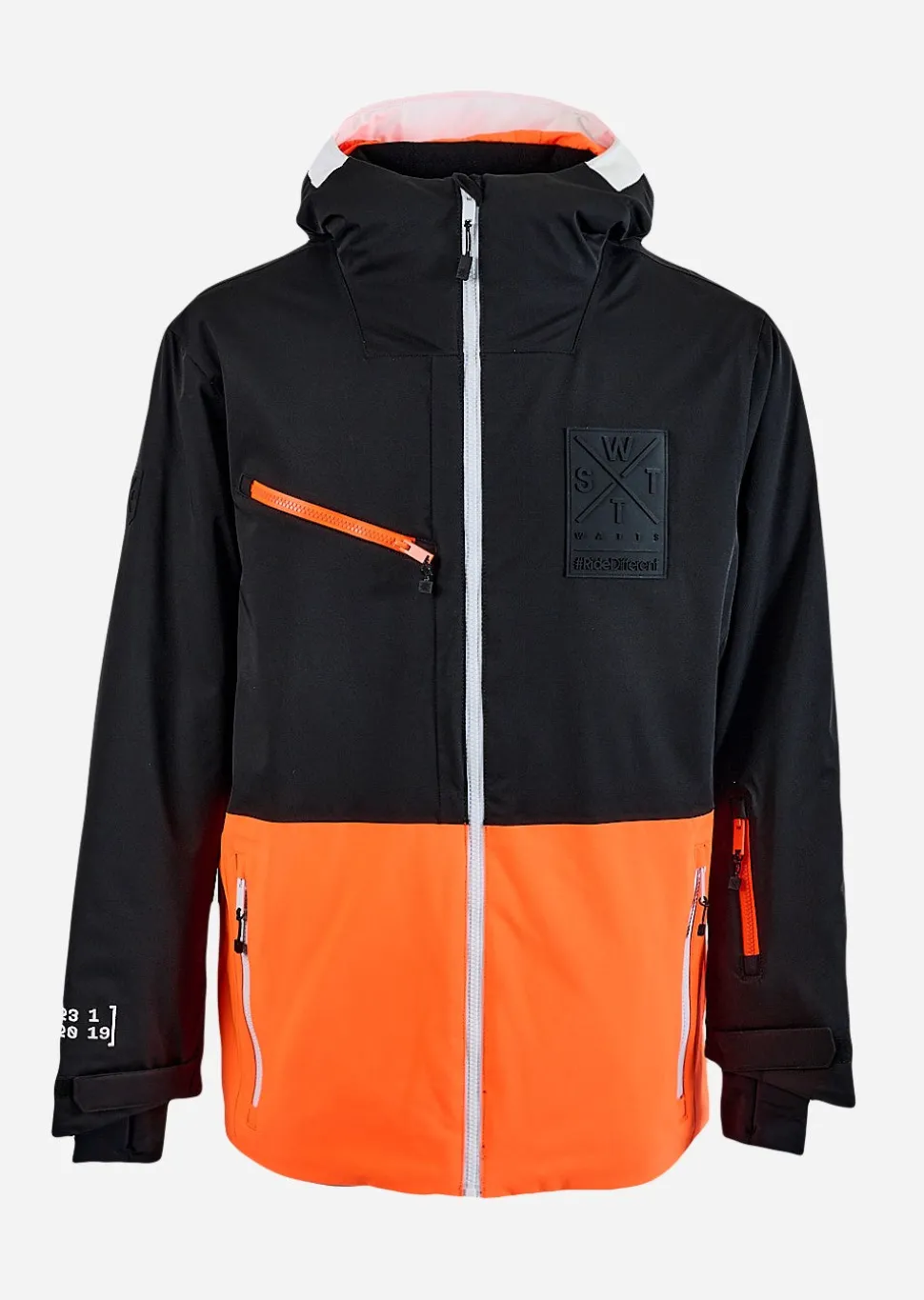 Veste de ski X-Temper - Noir et Orange Fluo
