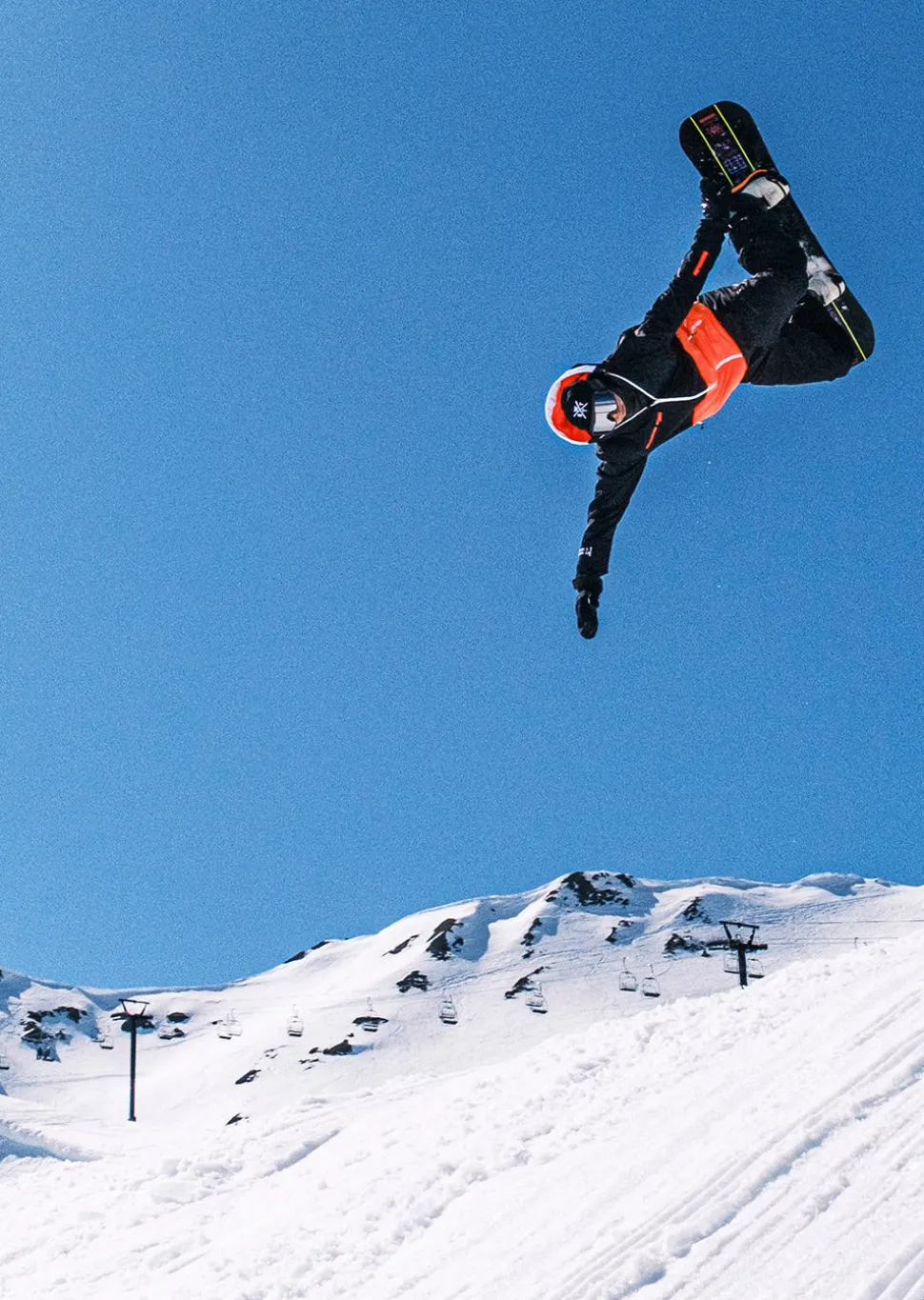 Veste de ski X-Temper - Noir et Orange Fluo
