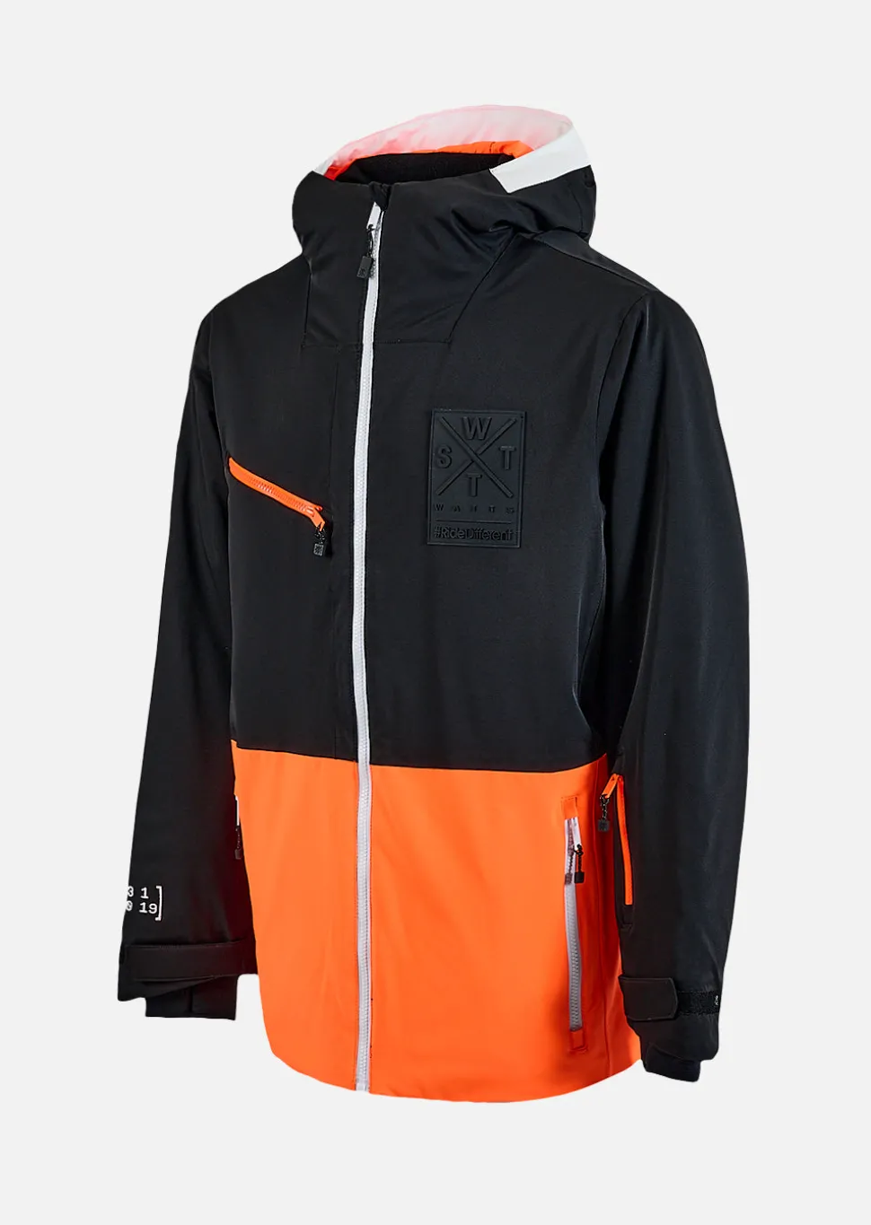 Veste de ski X-Temper - Noir et Orange Fluo