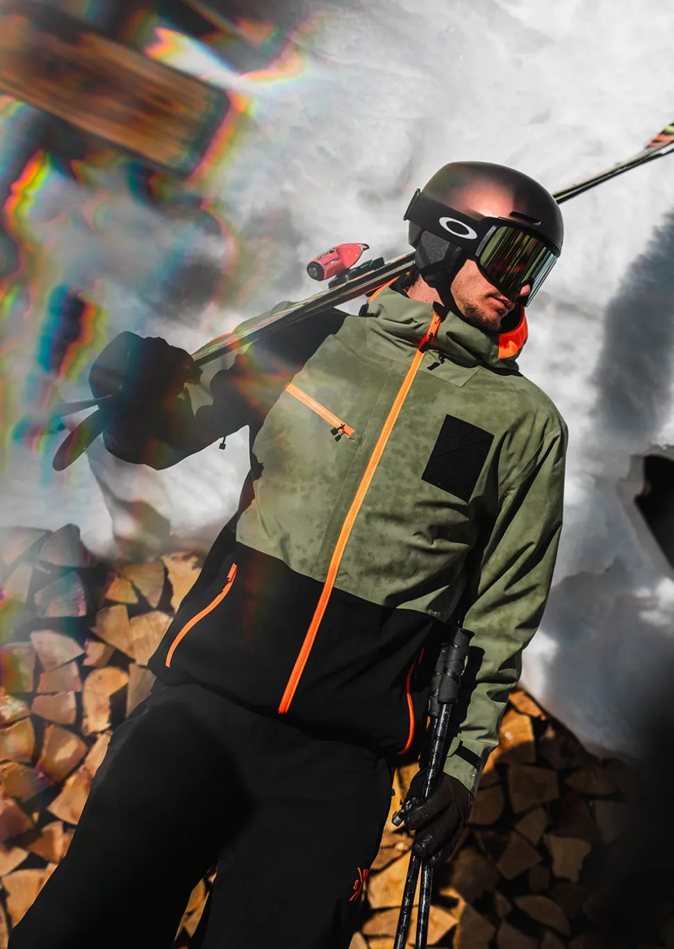 Veste de ski X-Temper - Olive Tie and Dye