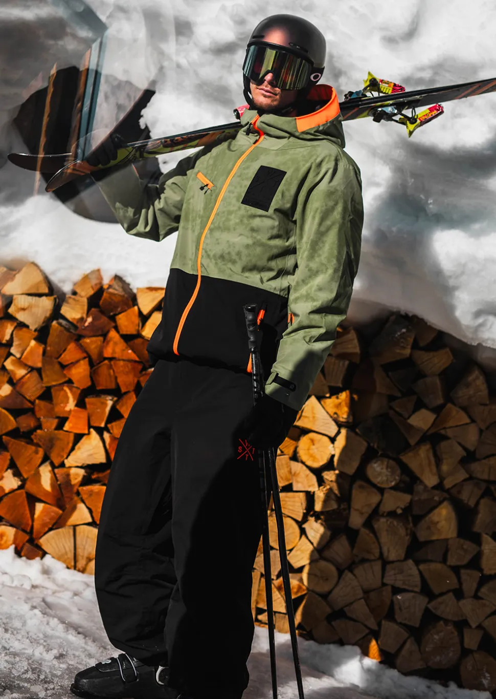 Veste de ski X-Temper - Olive Tie and Dye