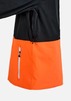Veste de ski X-Temper junior - Noir et Orange fluo
