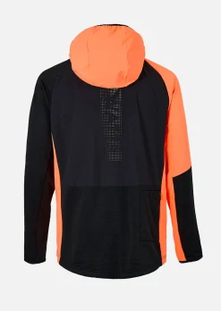 Veste sous-couche technique X-Powder Noir et Orange Fluo