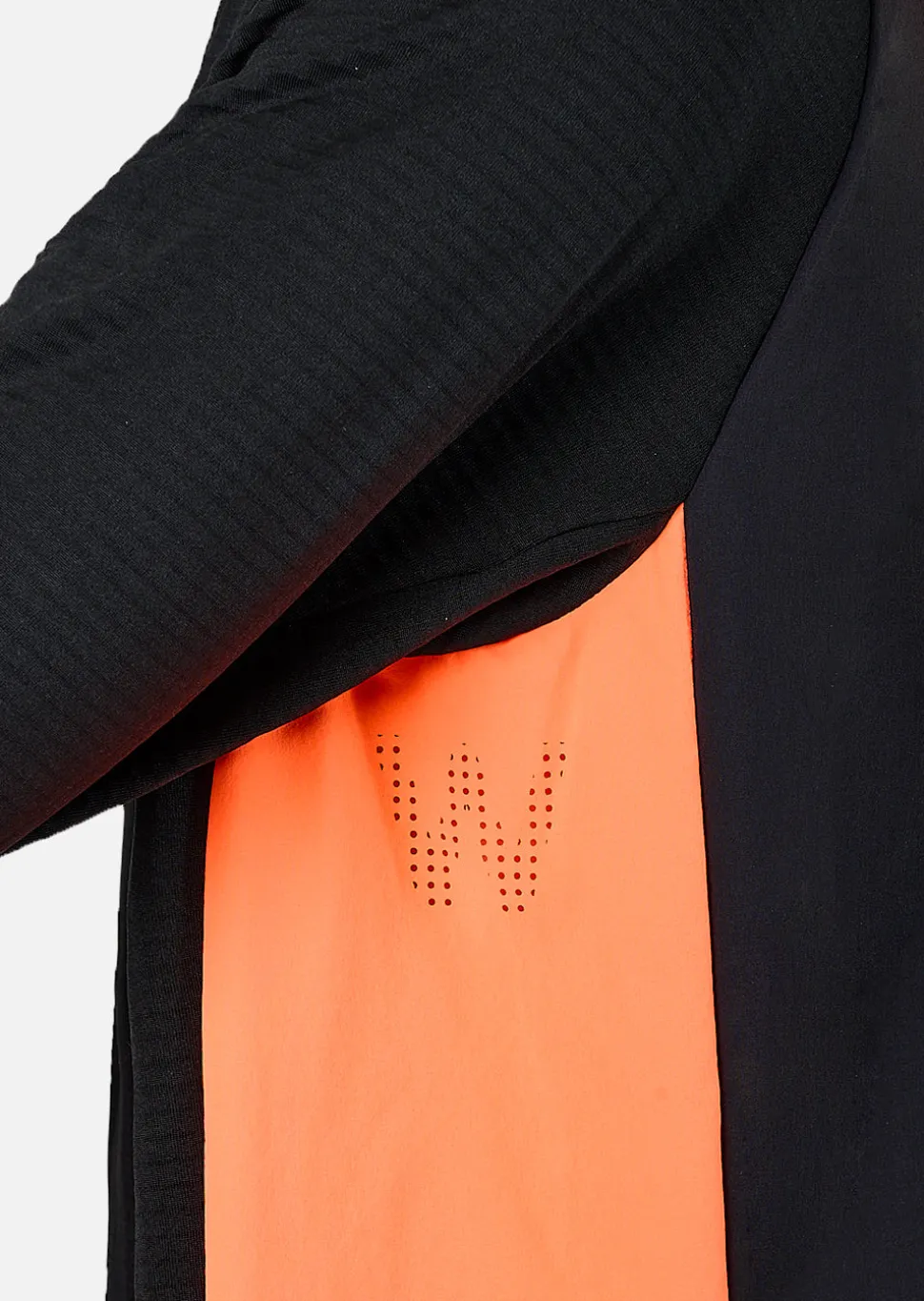 Veste sous-couche technique X-Powder Noir et Orange Fluo