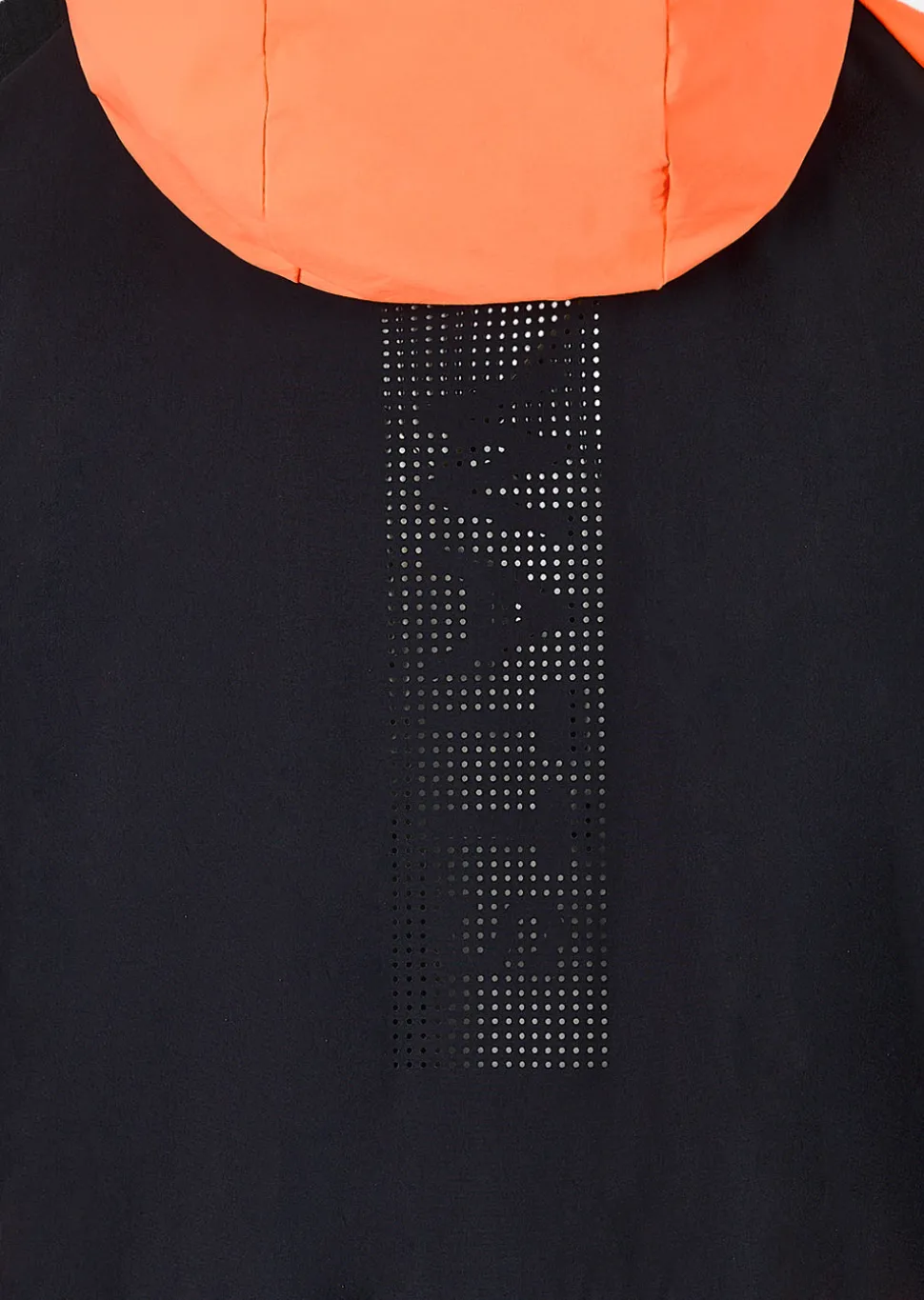 Veste sous-couche technique X-Powder Noir et Orange Fluo