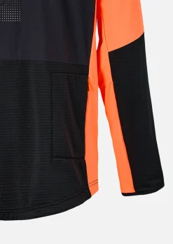 Veste sous-couche technique X-Powder Noir et Orange Fluo